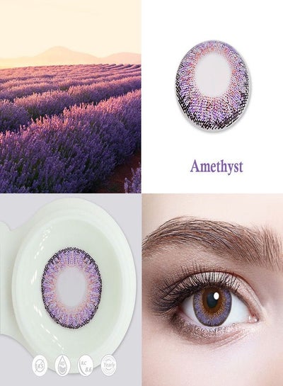 Amethyst Colored Yearly Disposable Soft Contact Lenses (1 Box) - DSF0001