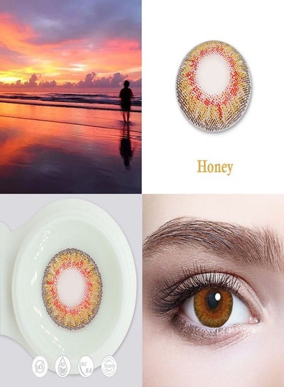 Honey Colored Yearly Disposable Soft Contact Lenses - DSF0007